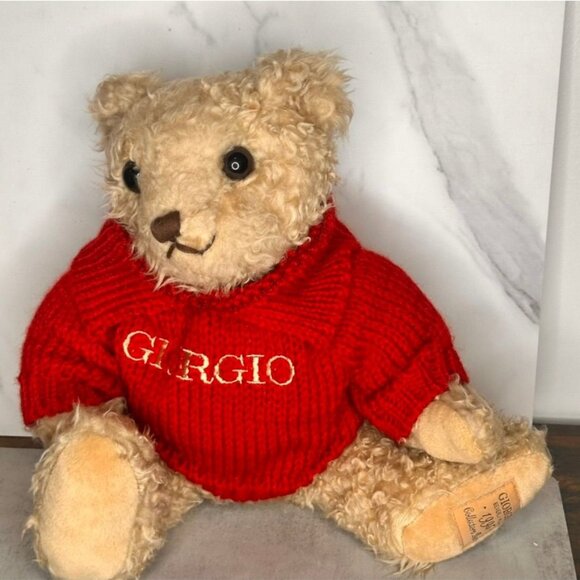 Giorgio Beverly Hills Collectible Teddy Bear Rare Vintage Knit Sweater Designer - Picture 13 of 16